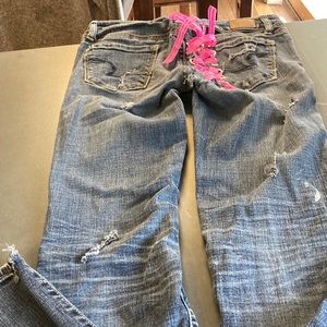 NWOT-Homemade Pink Ribbon tied up with a bow in the back. Super Foxy.